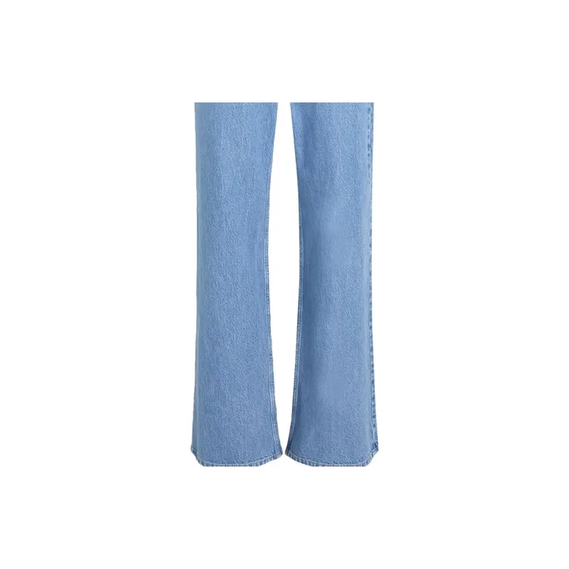 KARL LAGERFELD / Karl Lagerfeld Jeans Logo printed Spaghetti Straps Denim Dungarees-5