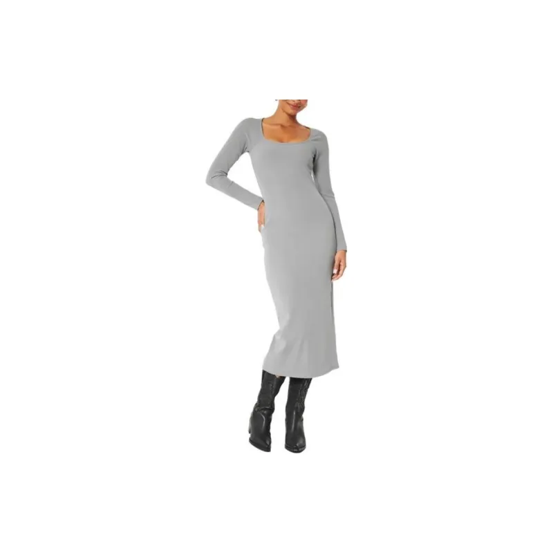 Hollister Long-Sleeved Dresses Women's Gray-1