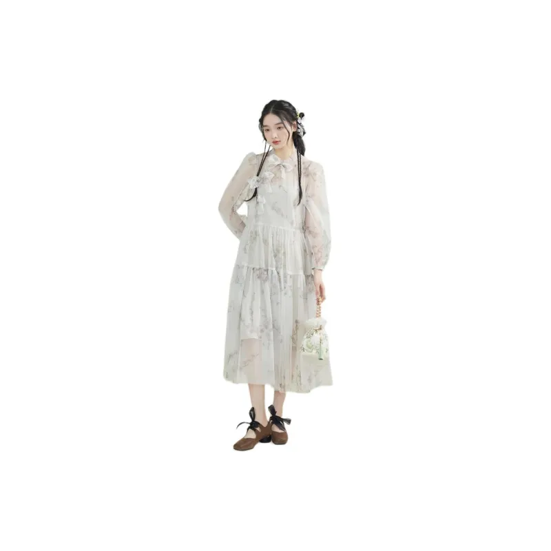 ZIHAN SS24 Skirt Set Women's Beige With Print-1
