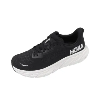 HOKA ONE ONE Arahi 7 Slip Resistant Low Top Running Shoes Women's Black White
