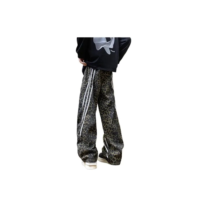 TESTUNG Jeans Unisex Leopard Print-1