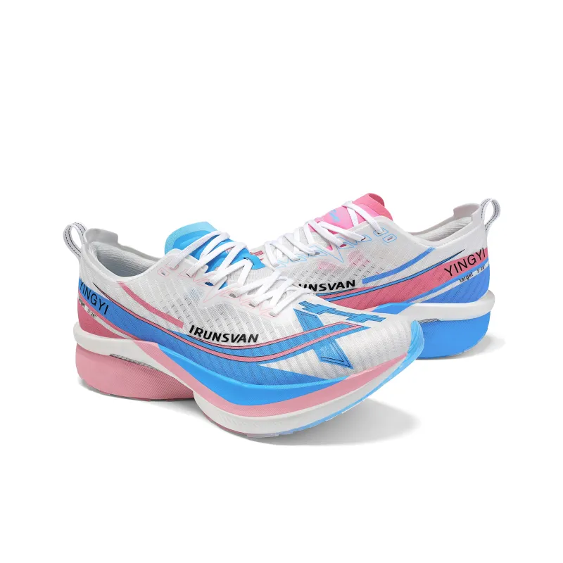 IRUNSVAN Low Top Running Shoes Unisex Mismatched Glauber's Plum Blossom-3