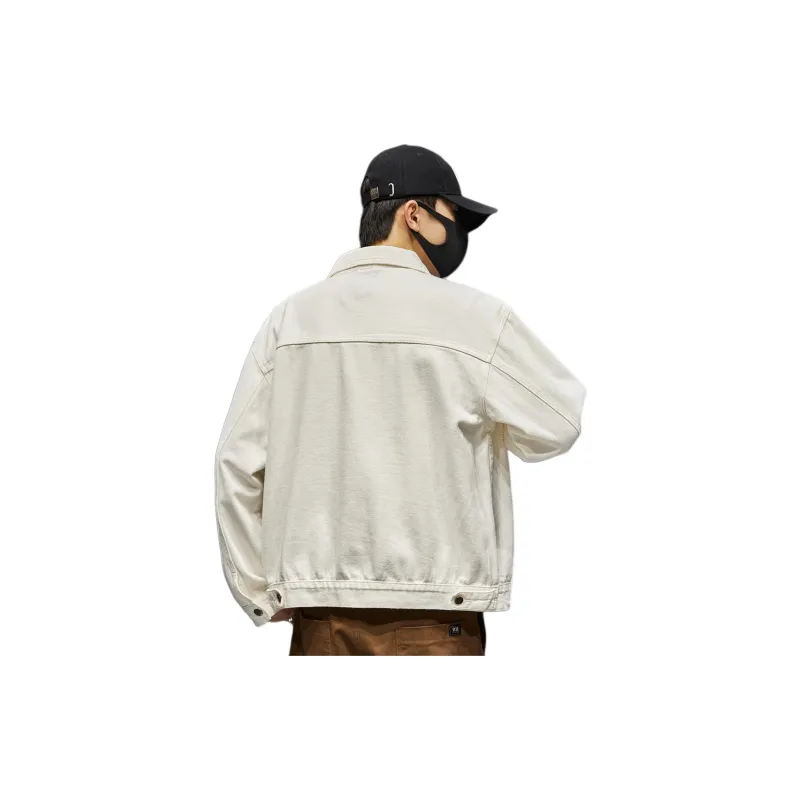 Tonlion Denim Jacket Unisex Raw White-1