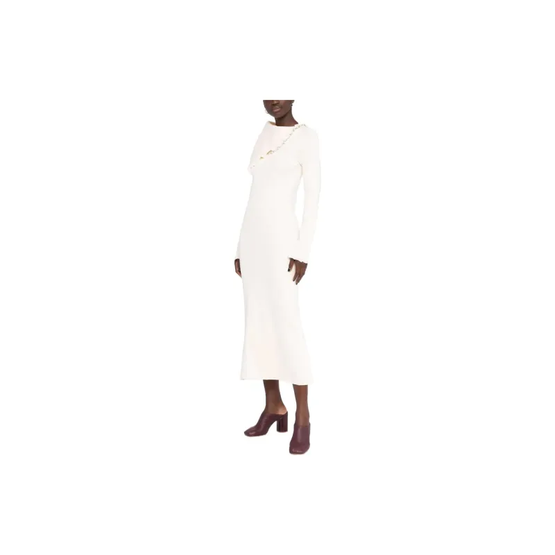 JIL SANDER Long-Sleeved Dresses Women's White-3