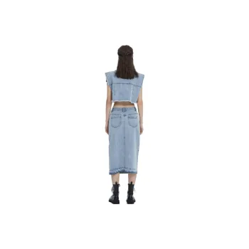 VICTORIA ALLEN Denim Short Skirts Women's Royal Blue