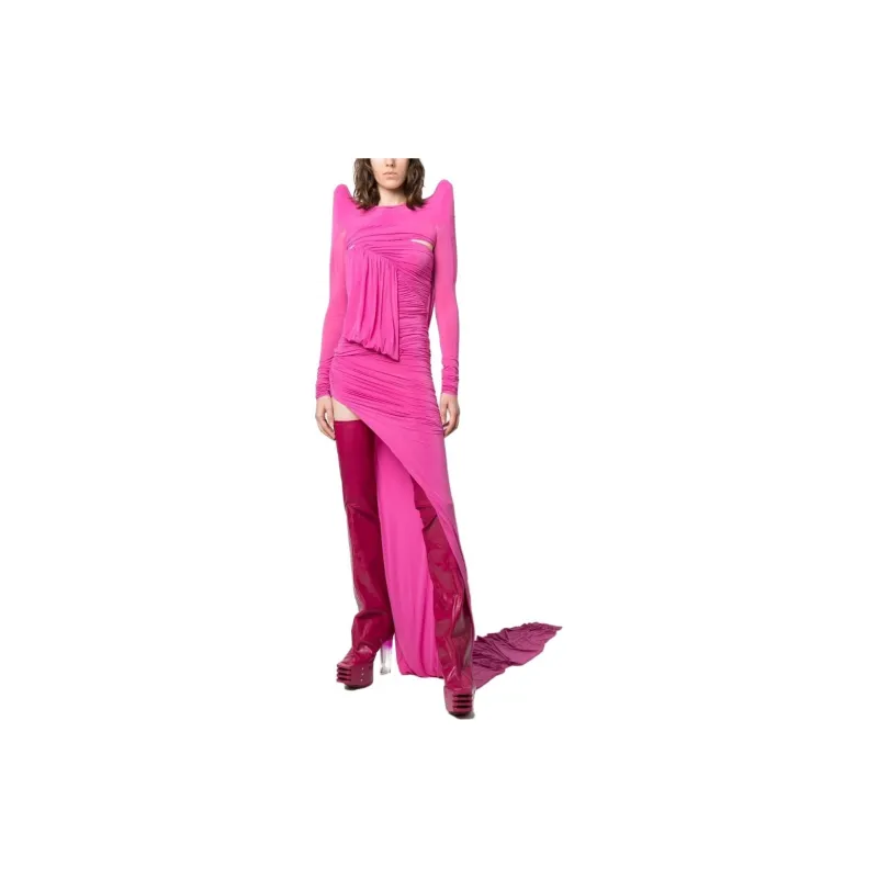 RICK OWENS Edfu Gathered One-Shoulder Top-1