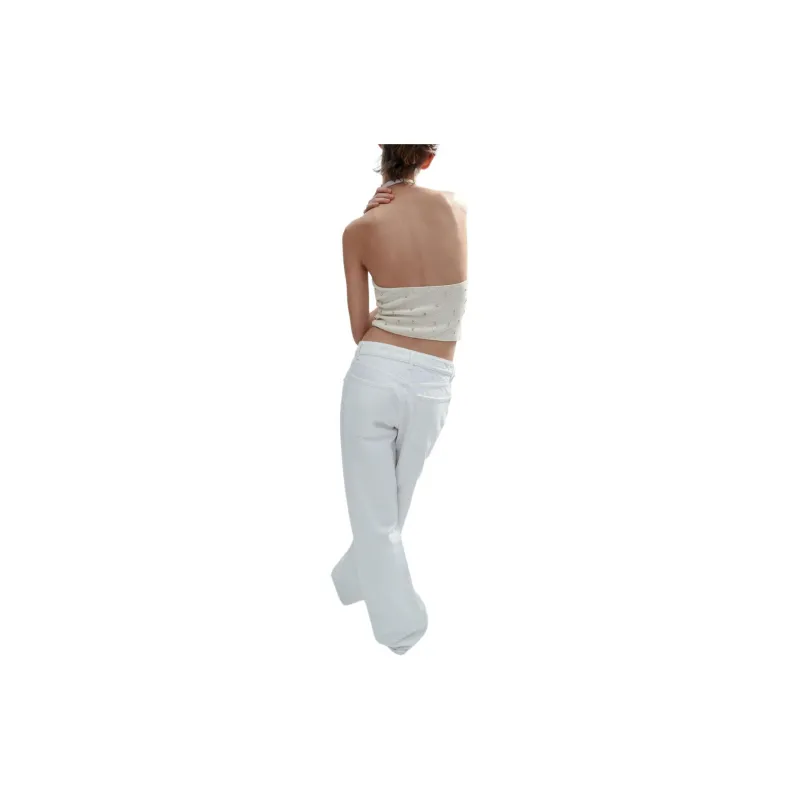 ZARA Jeans Women's Frosted White-3