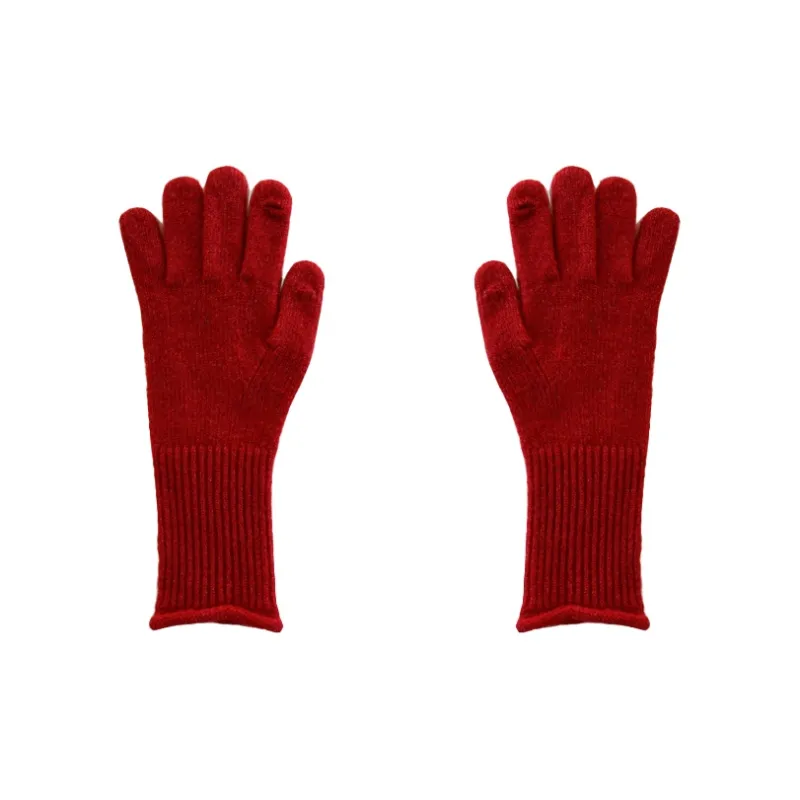 AAJF Wool Acrylic Knit Gloves Women's-3