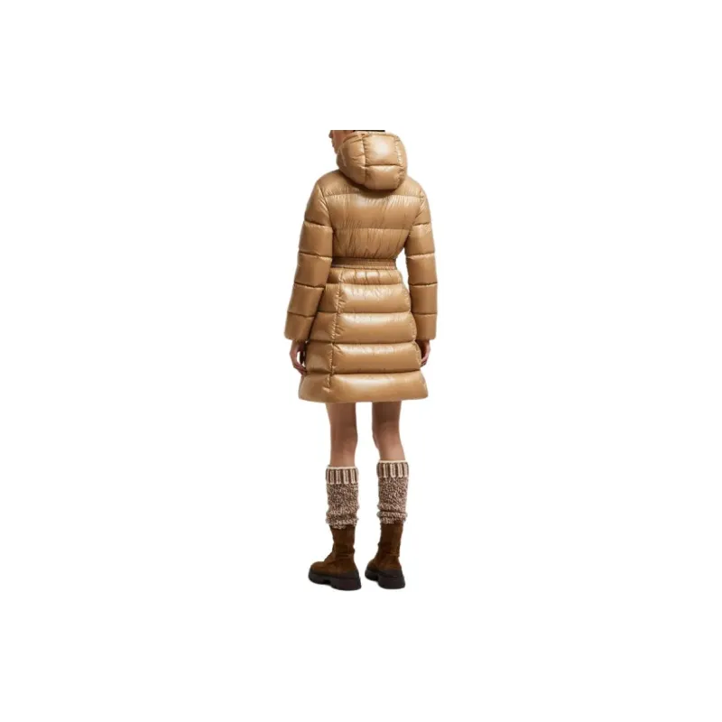Moncler Logo Patch Hooded Down Coat-2
