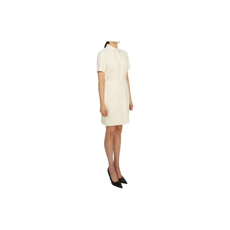 THEORY Short Sleeved Dress Women's Beige-5
