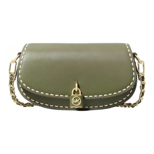 MICHAEL KORS Cow Leather Shoulder Bag, Crossbody Bag Small Size Women's Olive Green