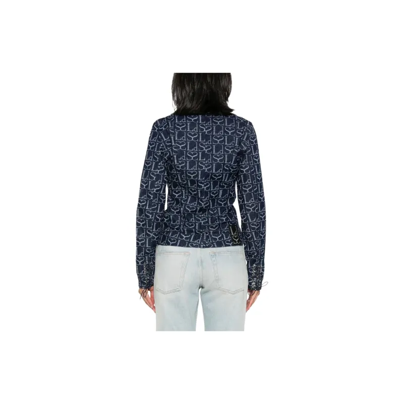 Ludovic De Saint Sernin Monogram print Denim Jacket-2