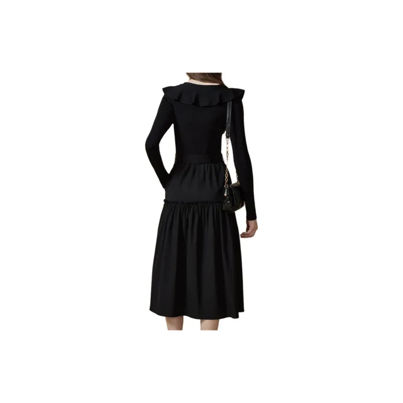 DKNY Long Sleeved Dress Women's Black-2