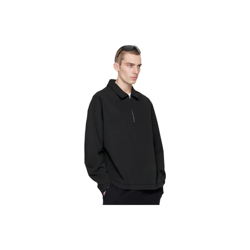 Sacai Suiting Bonding Pullover Sweatshirt Men's Black-3