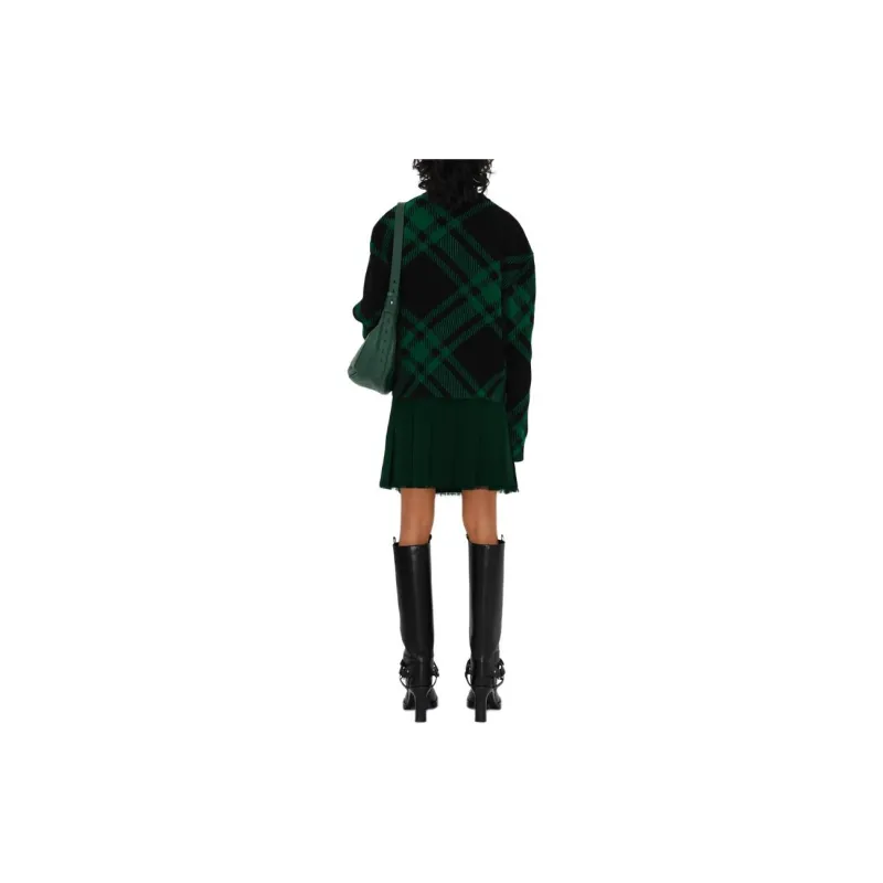 Burberry Check pattern Wool blend Cardigan-8