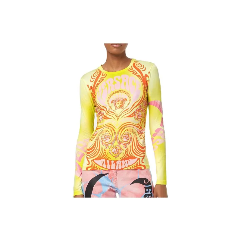 VERSACE T-Shirts Women's Yellow-2