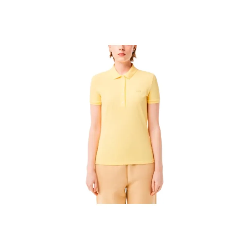 LACOSTE Polo Shirt Women's Yellow-3