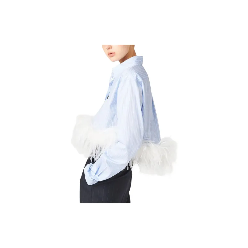 MIU MIU SS24 Shirt Women's Sky Blue-3