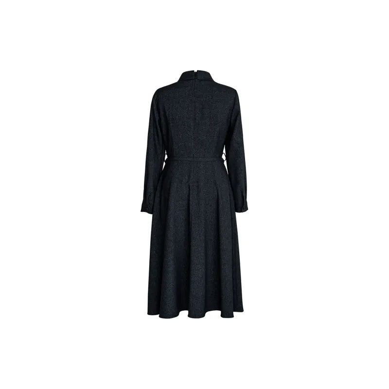 ROEYSHOUSE FW24 Long Sleeved Dress Women's Black Gray-1