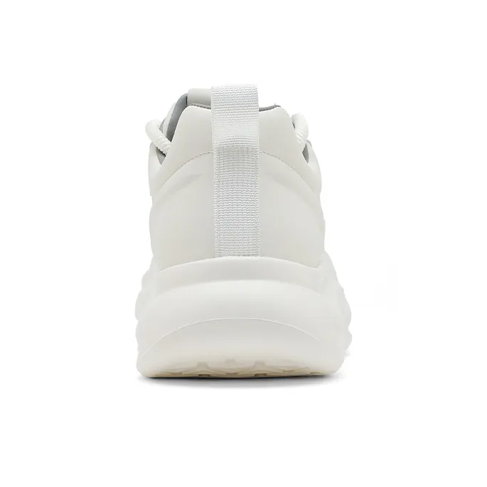 JOSINY Small White Shoes Lightweight Cushioning Rebound Low Top Casual Shoes Men's Ecru-4