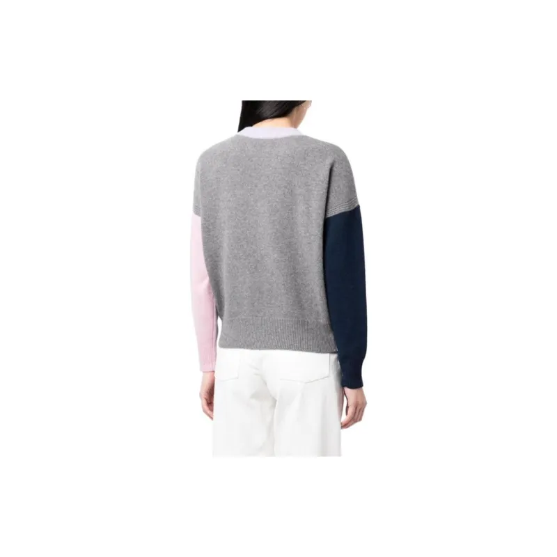 Maison Kitsune Colour-Block Knitted Jumper-2
