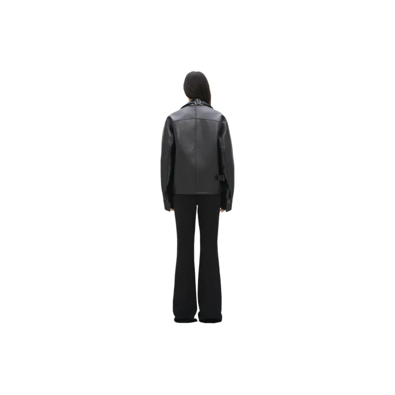 COURREGES Leather Biker Jacket-3
