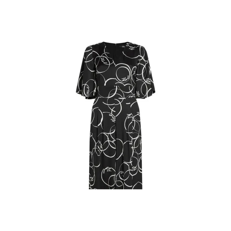 KARL LAGERFELD / Karl Lagerfeld Jeans Circle print Wide leg Jumpsuit-5