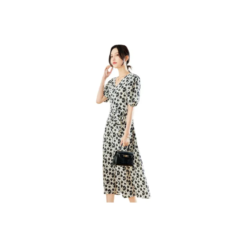 TERRE BLEUE Short Sleeved Dresses Women's White-2