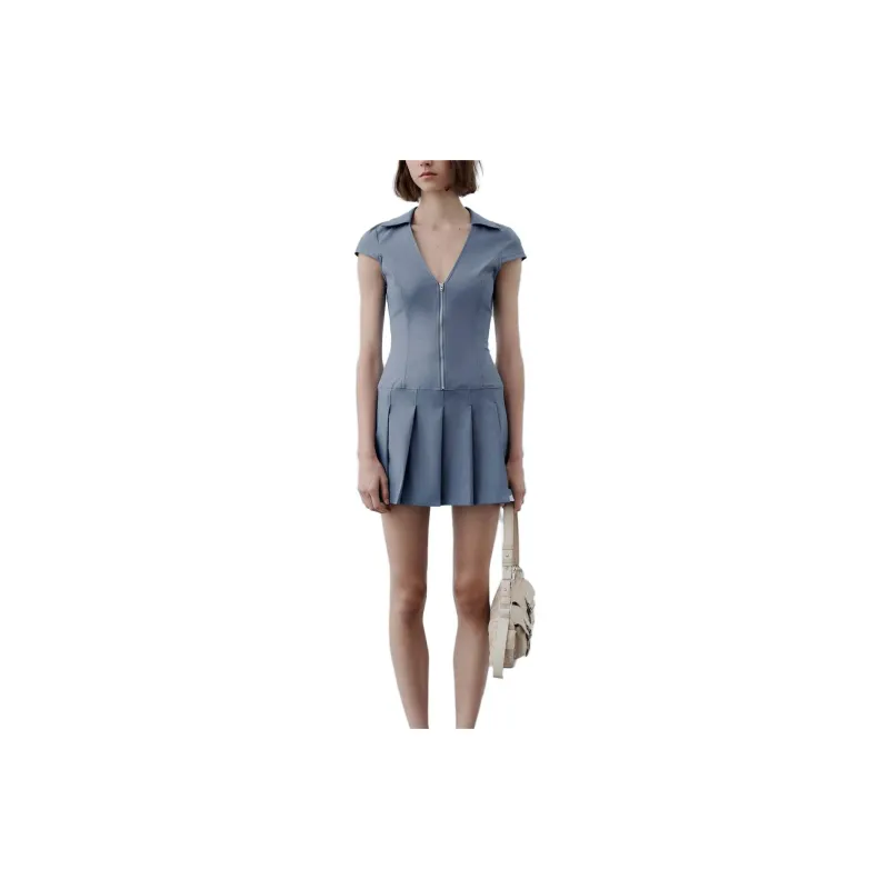ZARA Short Sleeved Dress Women's Ocean-2