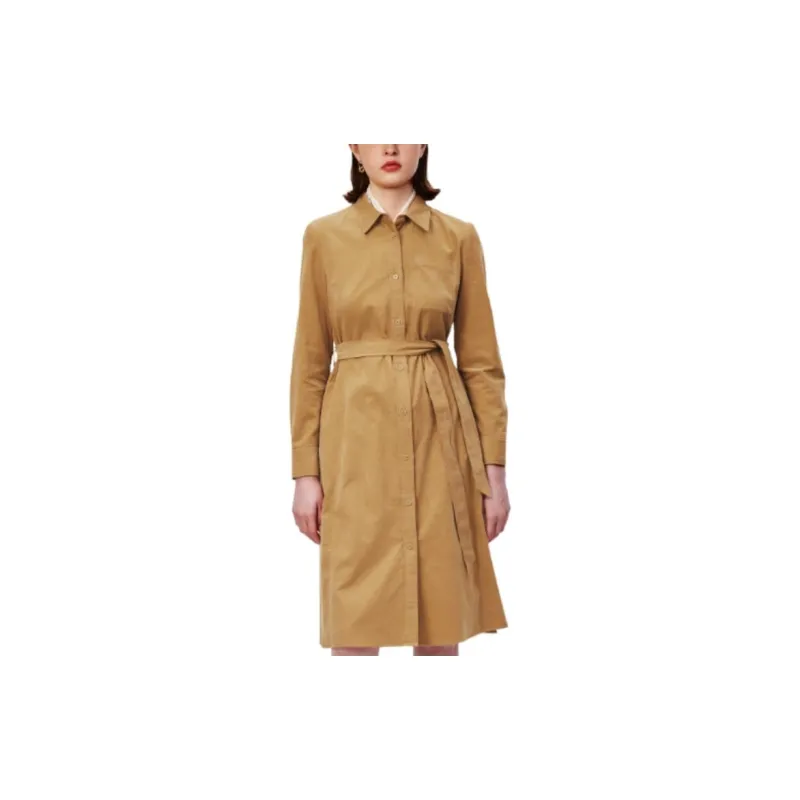 HAZZYS Long Sleeved Dress Women's Camel-2