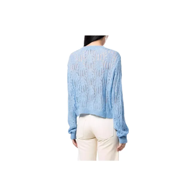 TOUT À COUP Button up Crochet knit Cardigan-3