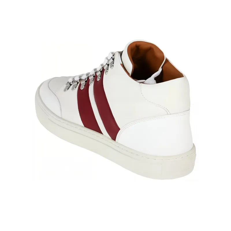 BALLY High Top Stylish Skateboarding Shoes Unisex White-1