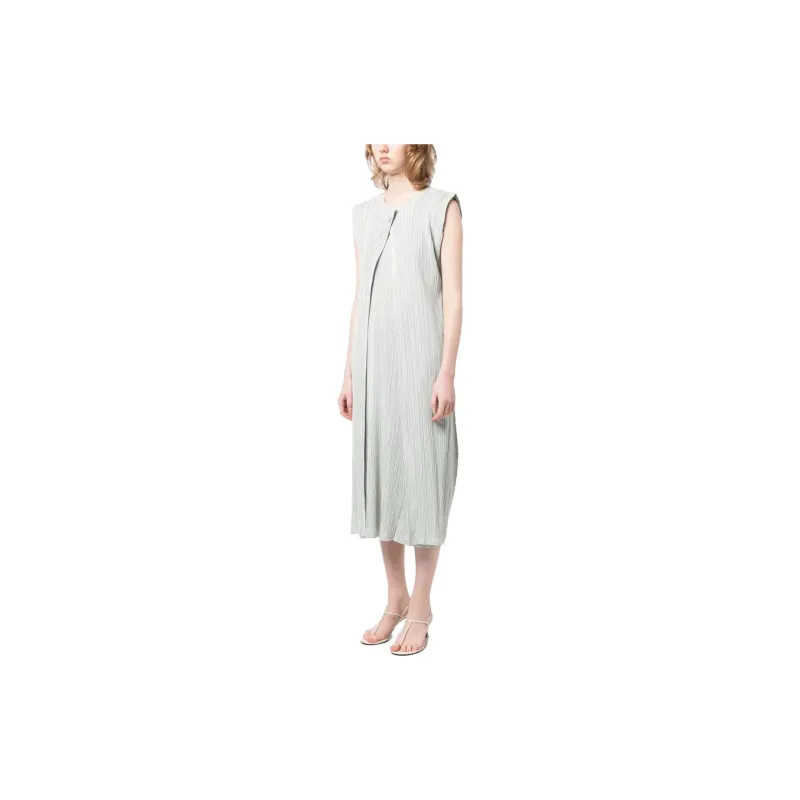PLEATS PLEASE ISSEY MIYAKE Cotton Alley Plissé Midi Dress-3