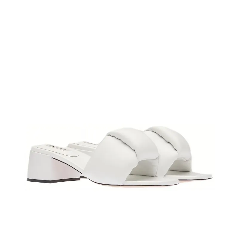 MIU MIU Abrasion Resistant Slide Slippers Women's White-2