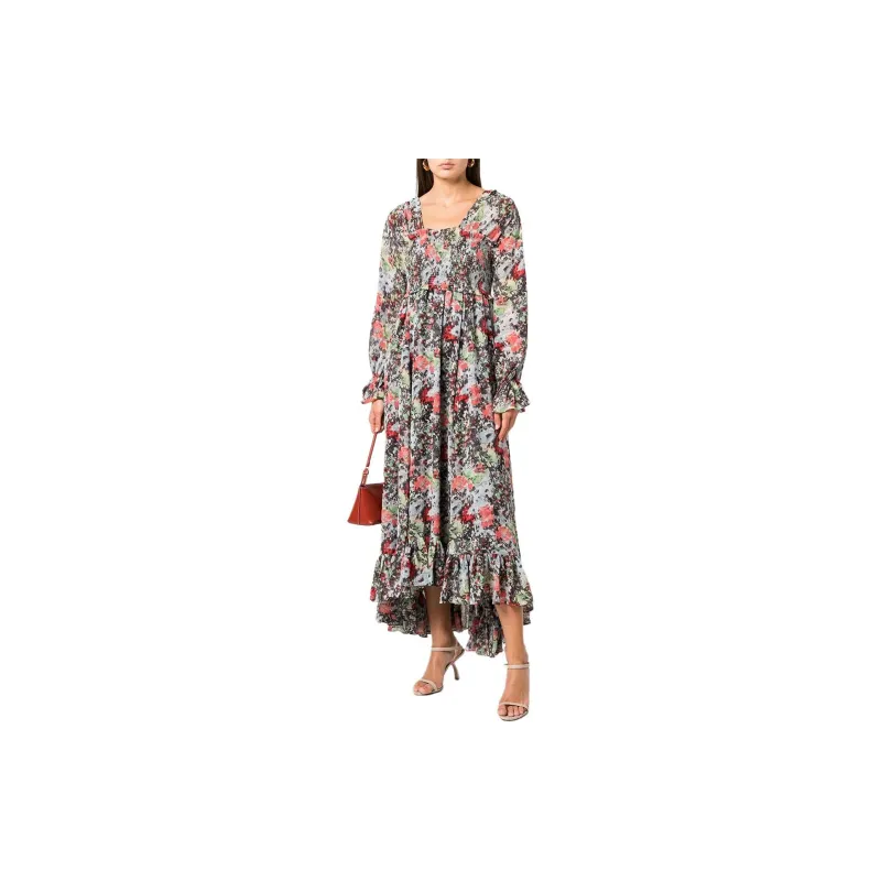 Cinq A Sept Leigh Floral print Ruffle Maxi Dress-1