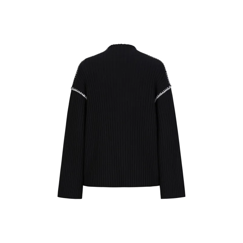 JZ. ANNAKRO Sweater Women's Plain Black-1