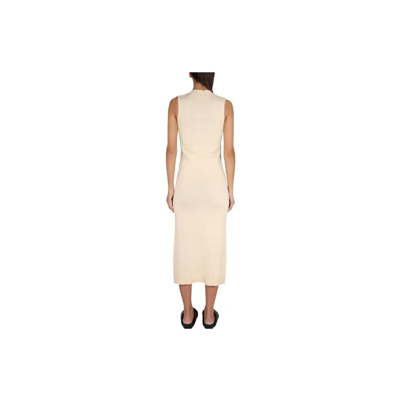ASPESI V Neck Knitted Maxi Dress-1