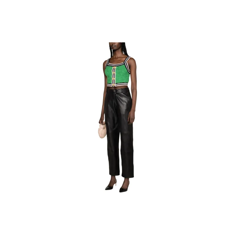 BALMAIN SS24 Camisole Women's Green-3