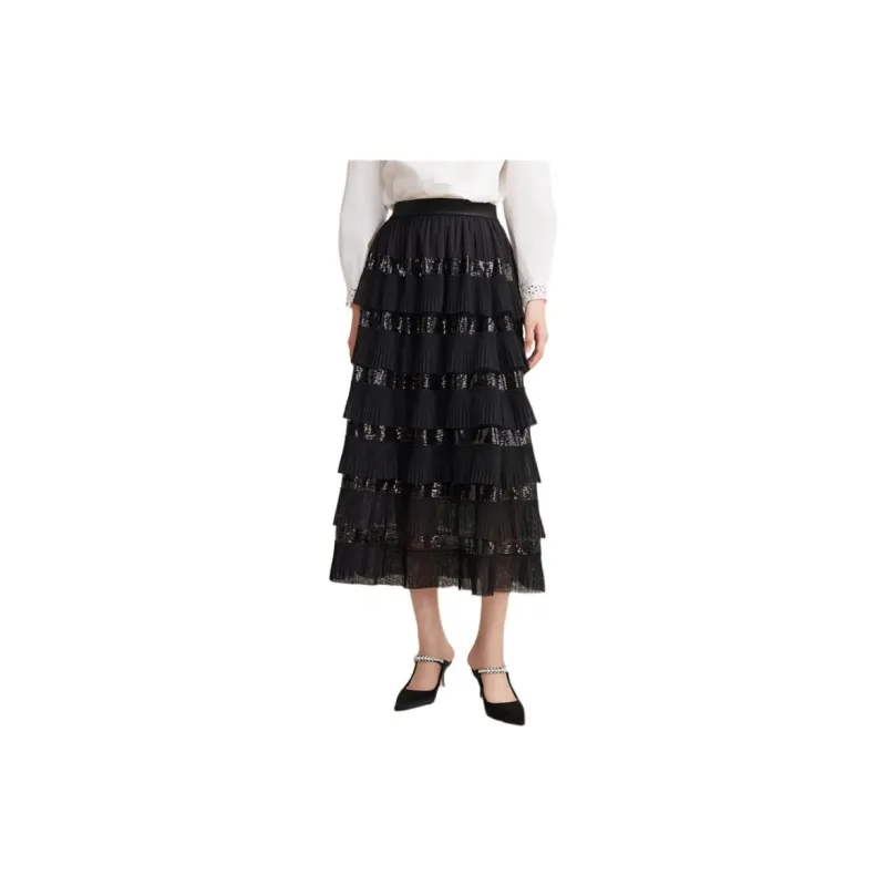 Goodland Casual Long Skirts Women's Black-1