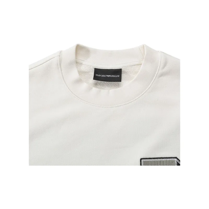 EMPORIO ARMANI FW24 Sweatshirt Men's Vanilla White-4