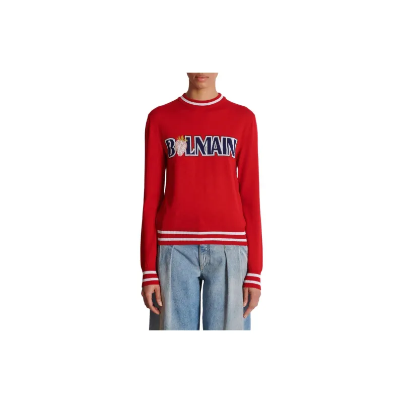 BALMAIN Strawberry Print Jumper-1