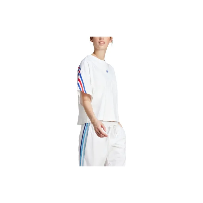 Adidas Women's Future Icons 3 Stripes T Shirt White-2