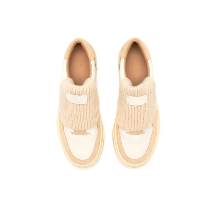 FOOT INDUSTRY Foot Industry Wear Resistant Low Top Skateboard Shoes Unisex Cream White Beige-3