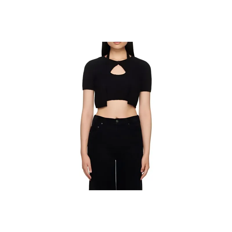 Alexander Wang Layered look Cropped Knitted Top-4