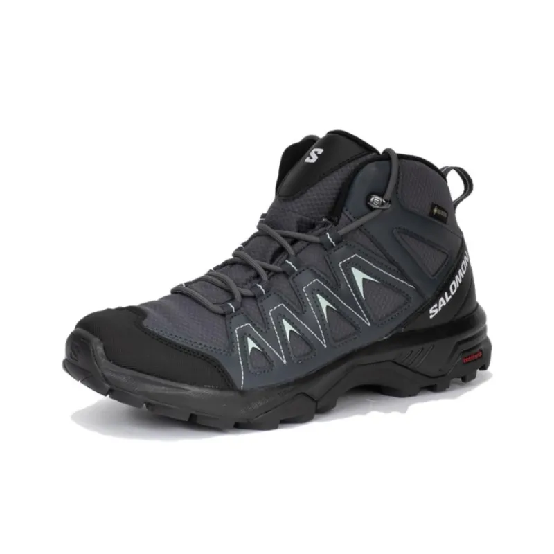SALOMON X Braze Slip Resistant, Abrasion Resistant, Waterproof Mid Top Hiking Shoes Women's Black-1