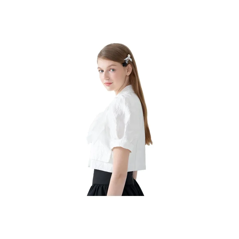 TAMMY TANGS Crop Tops Women's White-3