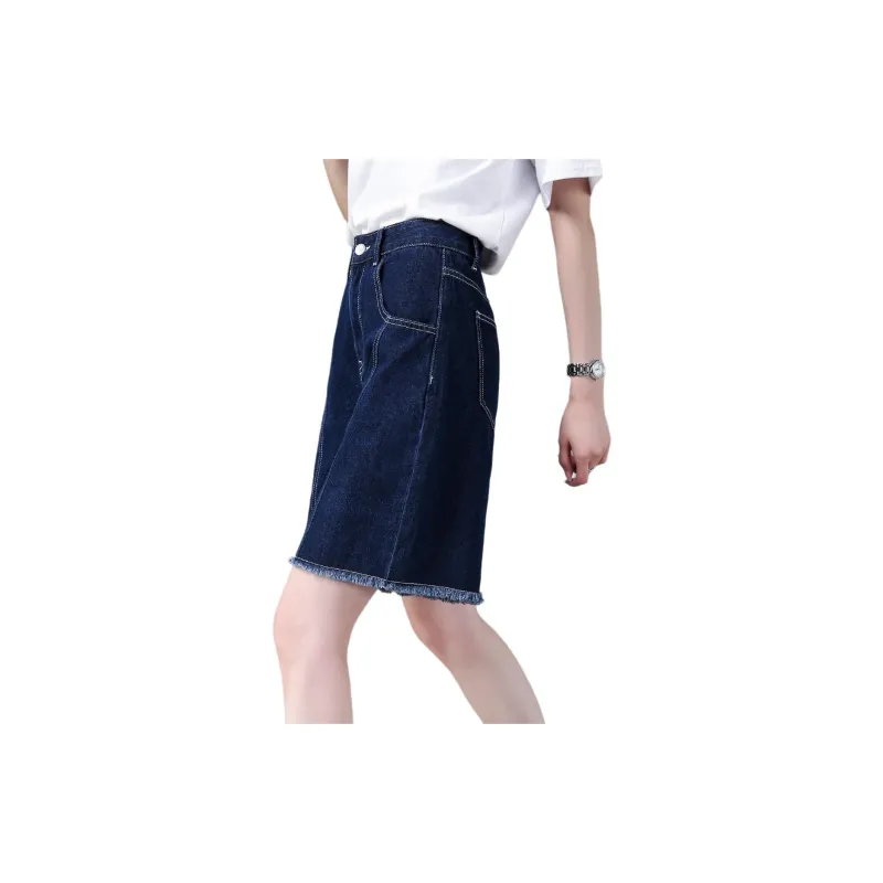 【dme】 Denim Shorts Women's Dark Blue-2