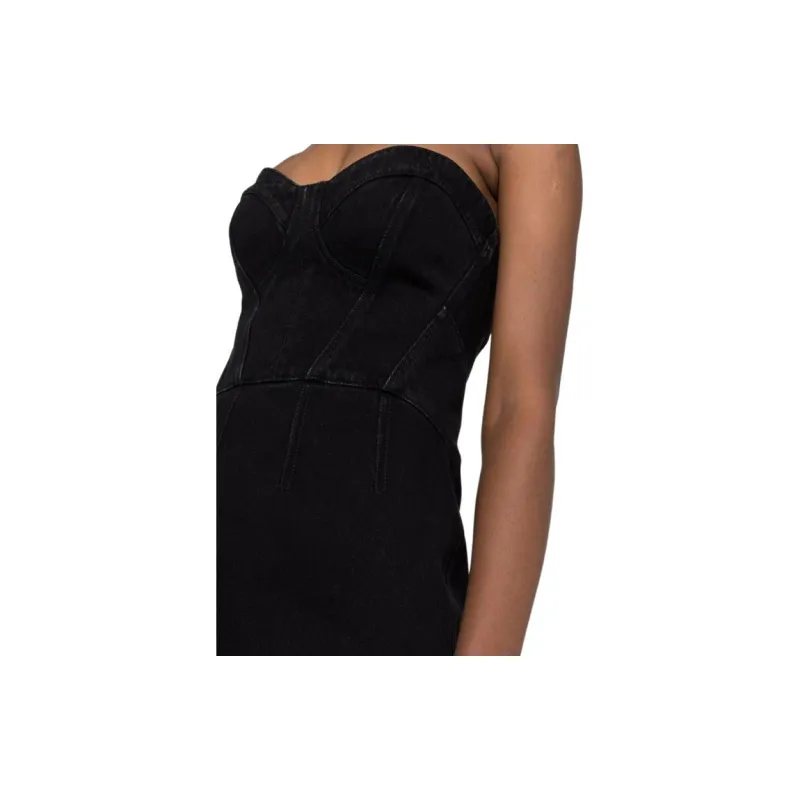Alexander McQueen Frayed Edge Denim Mini Dress-6