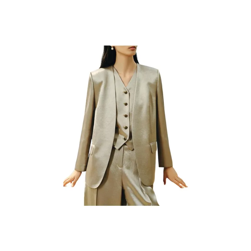 INSUN Business Suit Women's Champagne Gold-3