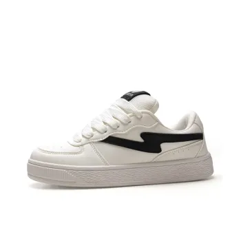 STUR YSN Wear resistant And Lightweight Low Top Skateboard Shoes Unisex White Black